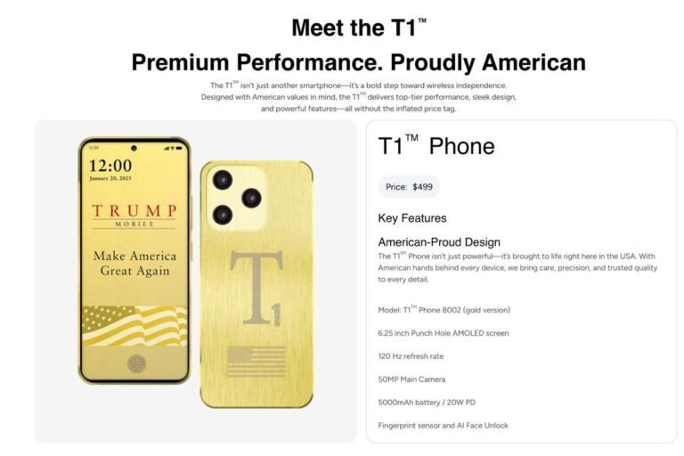 Trump Phone більше не «зроблений в США». Сайт тихо прибрав обіцянки про виробництво