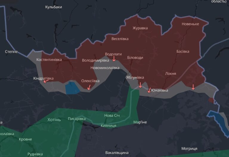 Українські військові просунулися в районі Олексіївки, відтіснивши росіян від Сум — Генштаб ЗСУ