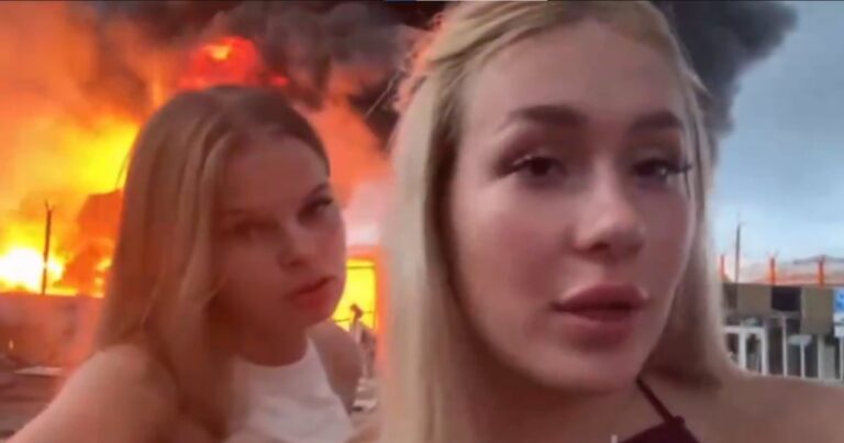У Сочі росіяни записали TikTok-відео під музику на тлі нафтобази, що горіла після атаки дронів. Їх затримали
