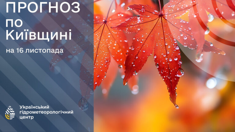 Прогноз погоди на 16 листопада: нічні морози та легкий дощ вдень у Київській області