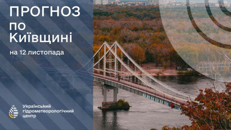 Прогноз погоди: чи очікується дощ у Києві 12 листопада