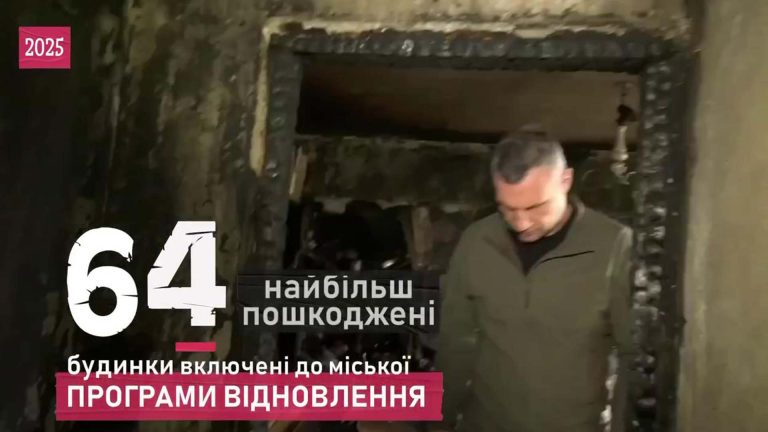Кличко прозвітував про відновлення 26 будинків, ще 38 — в роботі