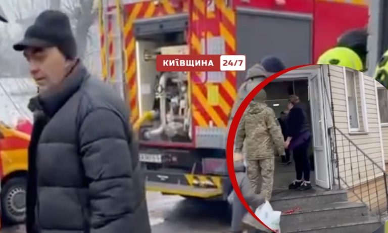 У Києві російський дрон спричинив пожежу біля пансіонату для людей похилого віку — десятки людей терміново евакуйовано