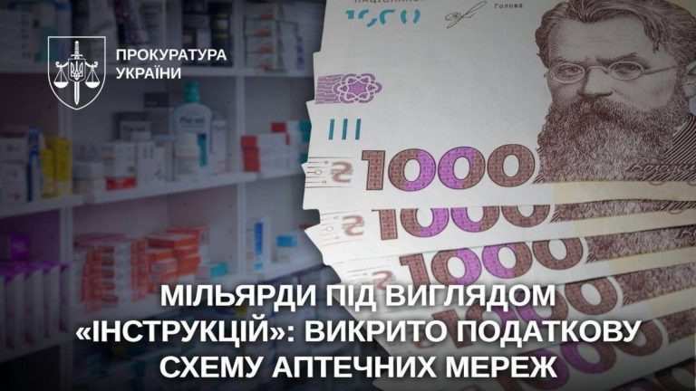 У Києві викрито мережу аптек, що відмила 2 мільярди гривень