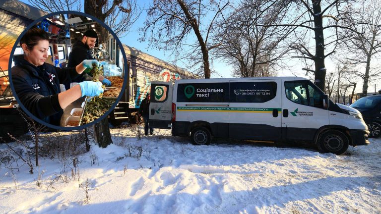 Благодійники доставили на Київщину мобільну кухню-потяг і десять вагонів незламності