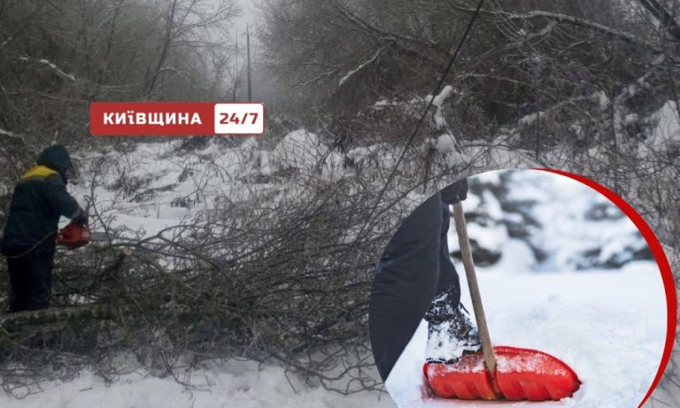 Снігопад і поривчастий вітер знеструмили Київщину — найбільше постраждали Бучанський, Обухівський і Фастівський райони
