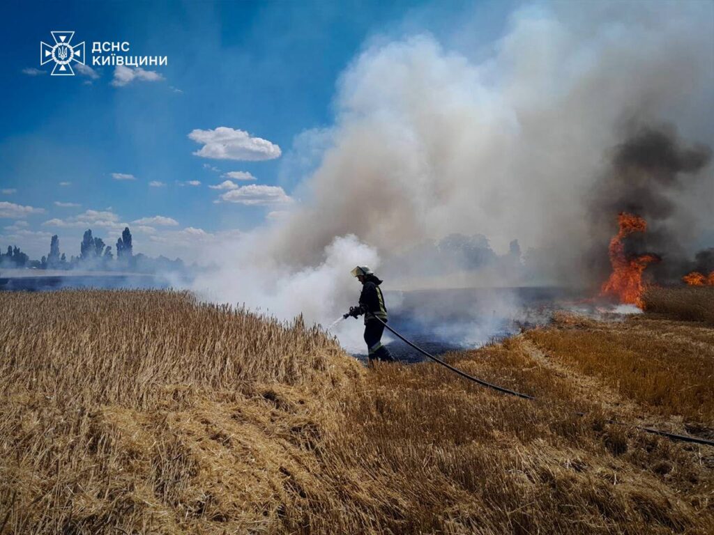Рятувальники на місці пожежі
