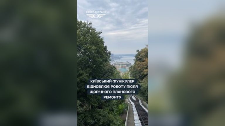 Київський фунікулер повертається до роботи після планової зупинки