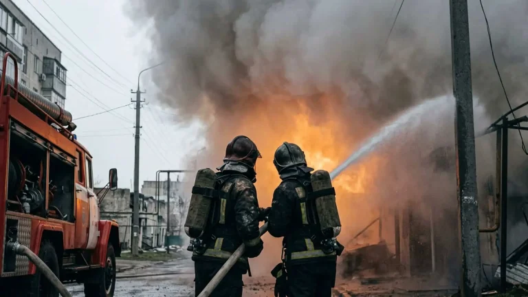Уламки на Оболоні впали на подвір’я будинку та пошкодили ресторан