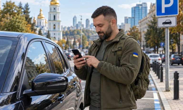Як ветеранам у Києві безплатно отримати паркування через мобільний застосунок